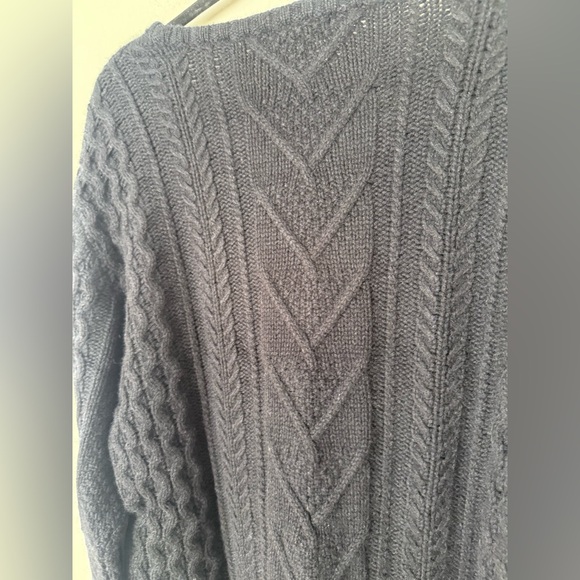 NWT Rails Jesse Wool & Cashmere Cable Knit Sweater Dress in Midnight Size Large - Picture 10 of 11